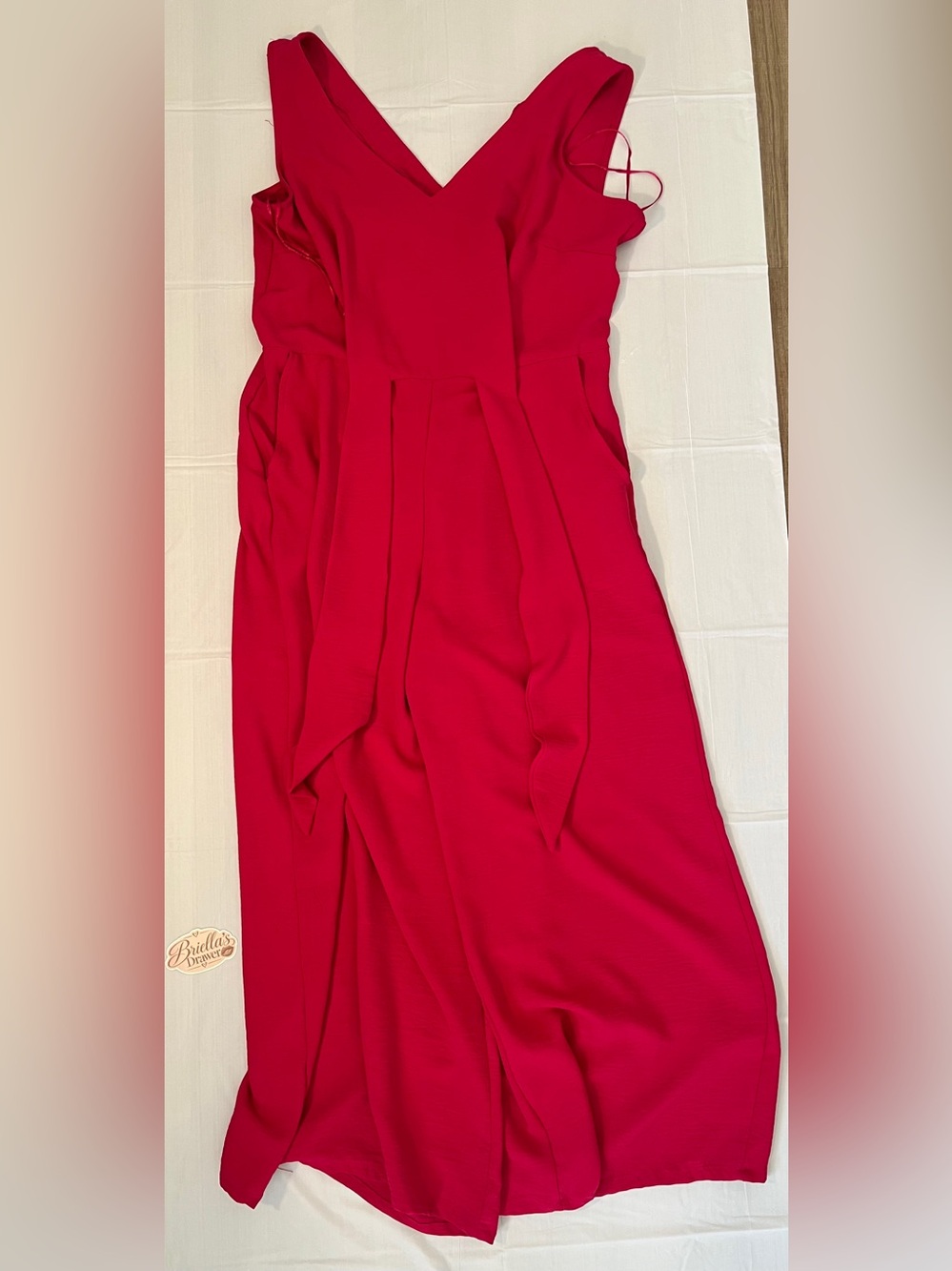 Size Medium Hot Pink Women's jumpsuit with Front Tie